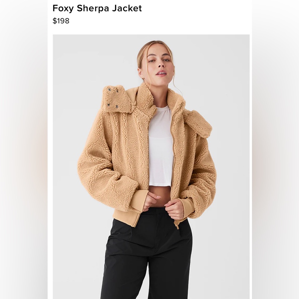 ALO foxy Sherpa jacket size medium